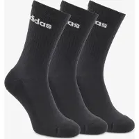 Adidas Sportsockor 'Linear Crew Cushioned 3 Pairs' svart / vit