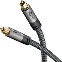Goobay 65306, TOSLINK, Handstik, TOSLINK, Handstik, 3 m, Svart, Silver