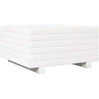 vidaXL Odlingslåda vit 50x50x26,5 cm massiv furu