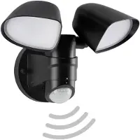 Telefunken Utomhus vägglampa med rörelsesensor Bilbao, Svart, Syntetmaterial, Modern