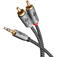 Goobay Ljudadapterkabel AUX, 3,5 mm jack till stereo RCA-kontakt, 3 m