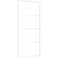 vidaXL Skjutdörr frostat ESG-glas och aluminium 90x205 cm vit