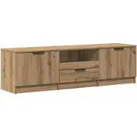 vidaXL TV-skåp hantverksmässig ek 140x35x40 cm konstruerat trä