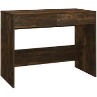 vidaXL Skrivbord rökfärgad ek 101x50x76,5 cm konstruerat trä