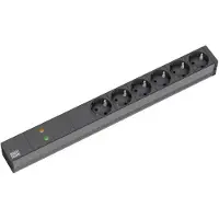 Bachmann Power strip 6 sockets 2 m black (333.536)