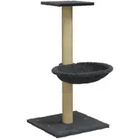 vidaXL Klösträd med klöspelare sisal mörkgrå 74 cm