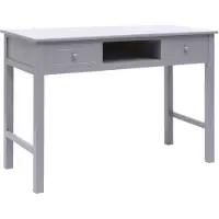 vidaXL Skrivbord grå 110x45x76 cm trä