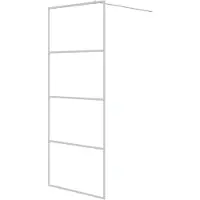 vidaXL Duschvägg vit 80x195 cm klart ESG-glas