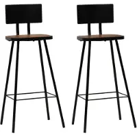vidaXL Set om 2 Barstolar, Pubstol, Bistrostol, Möbel för Matrum Kök Vardagsrum Hem Inomhus, 245390