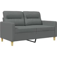 Super Merchant Vidaxl Soffa 2-sitsig, Mörkgrå, 120 Cm, Klädd i Tyg