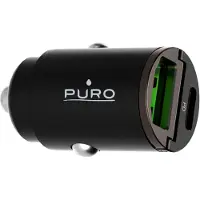 Puro Mini billaddare Bullet USB-C och USB-A snabbladdning & strömförsörjning 30W