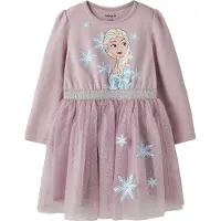 Name it Osimi Frozen Tulle Klänning Med Långa ärmar