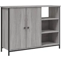vidaXL Skänk grå sonoma 100x33x75 cm konstruerat trä