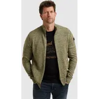 PME Legend Tröja 'Cardigan with zipper closure' grön