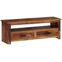 vidaXL TV-bänk 118x30x40 cm massivt sheshamträ