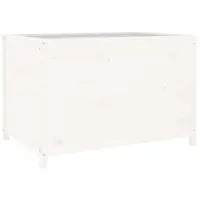 vidaXL Odlingslåda på ben 119,5x82,5x78 cm vit massiv furu