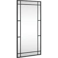 vidaXL Väggspegel svart 40x80 cm rektangulär järn