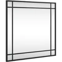 vidaXL Väggspegel svart 50x50 cm fyrkantig järn