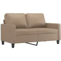 vidaXL 2-sitssoffa cappuccino 120 cm konstläder
