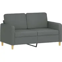 vidaXL Soffa 2-sits mörkgrå 120 cm tyg