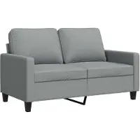 vidaXL 2-sitssoffa ljusgrå 120 cm tyg