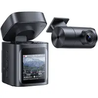 Baseus PrimeTrip VD1 Pro bilkamera 4K+1080p med batteri – svart