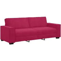 vidaXL 3-sitssoffa vinröd 220x78x84 cm sammet