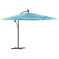 vidaXL Trädgårdsparasol med blå stång 269x269x235 cm, parasol, utomhusparasol, patio-parasol, paraply, 4005079
