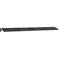 vidaXL Entrétak svart 400x75 cm polykarbonat