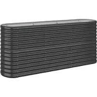 vidaXL Förhöjd Planteringslåda, Pulverlackerat Stål 152X40X68 Cm