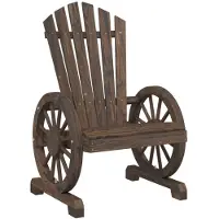 vidaXL Adirondackstol massivt granträ