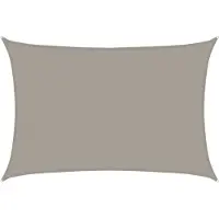 vidaXL Solsegel 160 g/m² rektangulär ljusgrå 5x6 m HDPE