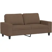 vidaXL 2-sitssoffa brun 140 cm tyg