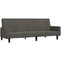 vidaXL 2-sits bäddsoffa mörkgrå sammet 375775