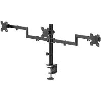 Hama Monitor bordsfäste 3 Skärm(ar) 68,6 cm (27) Svart Justerbar i höjd, Tiltbar, Roterbar, Svängbar