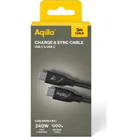 Aqiila Cablebird CB13 USB-C Kabel USB 2.0 USB-C-kontakt 3.00 m Svart AQCBPBICB4BD881