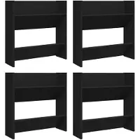 vidaXL Väggmonterade skoställ 4 st svart 60x18x60 cm konstruerat trä