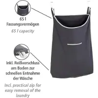Wenko Canguro, 65 l, Bomull, Rostfritt stål, Grå, Silver, Krok, 520 mm, 100 mm