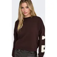 ONLY Sweatshirt vinröd / vit