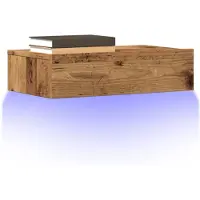 vidaXL Tv-bänk med LED-belysning 2 st åldrat trä 60x35x15,5 cm