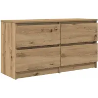 vidaXL TV-bänk hantverksmässig ek 100x35x54 cm konstruerat trä