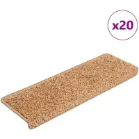 vidaXL Trappmattor 20 st 65x21x4 cm beige rektangulär kant