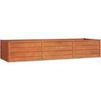 vidaXL Odlingslåda rostig 240x80x45 cm rosttrögt stål
