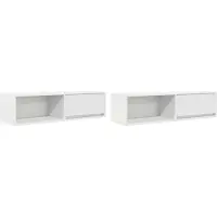 vidaXL TV-bänkar 2 st vit 100x31x25,5 cm konstruerat trä