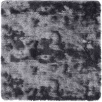 vidaXL Ryamatta med lång lugg NAVARRA mörkgrå 120x120 cm polyester