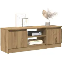 vidaXL Tv-bänk artisan ek 102x30x36 cm konstruerat trä