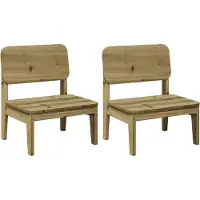 vidaXL Trädgårdsstolar 2 st 60x52,5x72 cm impregnerad furu