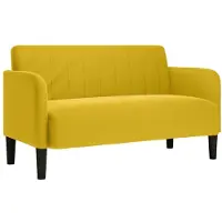 vidaXL Loveseat soffa gul 109 cm sammet
