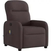vidaXL Massagestol Lutbar Mörkbrun Tyg, massagestol, stol, soffstol,kontorsstol 4015537