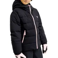 Roxy - Skidjackor barn - Snowyhill Puffy Girl Jacket True Black för Unisex - Barnstorlek 12 år - Svart